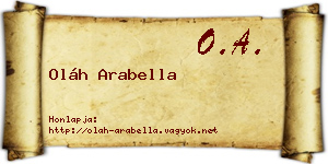 Oláh Arabella névjegykártya