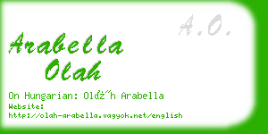 arabella olah business card